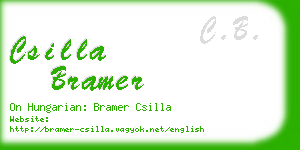 csilla bramer business card